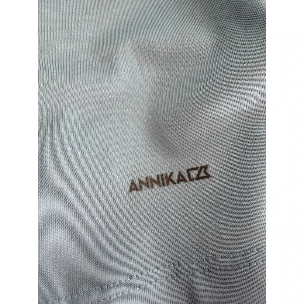 Annika Cutter & Buck Blue White Performance Golf Women’s Small Golf Polo Shirt - Picture 12 of 12